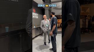 Ernie Johnson & Kyrie Irving chopping it up 🤝