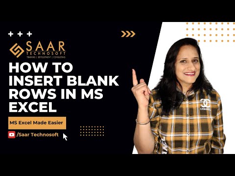 How to Insert Blank Rows In MS Excel | MS Excel Made Easier | One-Minute Series