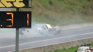 COMMODORE UTE CRASH AT SYDNEY JAMBOREE 15.3.2014