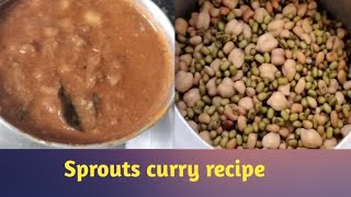 Sprouts Masala Curry recipe instant and quick recipe