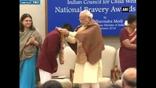 PM Modi felicitates bravery award recipients