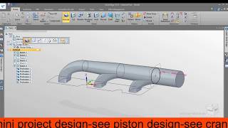Solid edge tutorial - 57 - Car exhaust manifold.