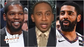 Stephen A. predicts the Nets will be a top-3 team in the East when KD & Kyrie return | First Take