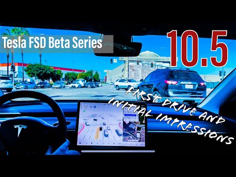 Tesla FSD Beta 10.5 - First Drive And Initial Impressions - YouTube