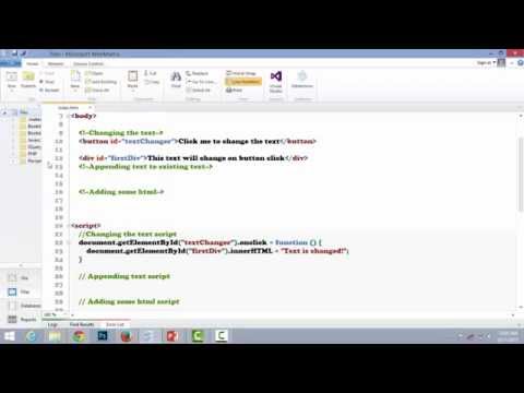 Javascript - Changing Text with Button Click Javascript - Changing Text with Button Click