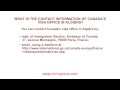 What is the contact information of Canada's visa office in Algiers?