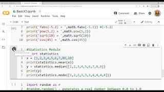 CBSE - Class XI - Data Handling - Type Casting - Python Modules [math, random and statistics]