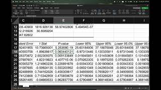 Performing Multiple Linear Regressions in Excel