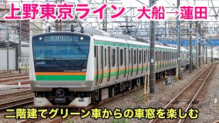 【車窓】上野東京ライン 大船→蓮田 東海道本線・東北本線 See Japan by train “Ueno-Tokyo Line”