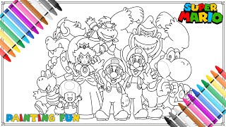 Drawing and Coloring SUPER MARIO｜Learn To Color #マリオ #お絵描き