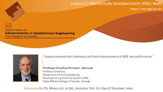 AGERP 2021: L1 (Mechanically Stabilised Earth (MSE) Walls) | Professor Emeritus Richard J. Bathurst