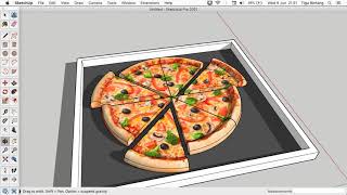 How to Create Pizza with Sketchup in 6 minutes No Plugins