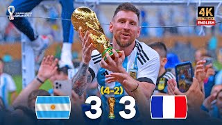 ARGENTINA 3 -3 FRANCE (4-2) 🏆 All Goals & EXTENDED Highlights🎙️Final World Cup 2022 Messi vs Mbappe