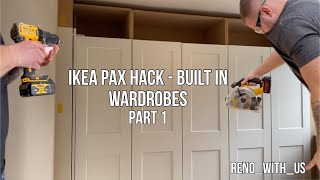 Ikea Pax Wardrobes -  DIY Built In | Dressing room | Part 1