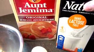 How To Make Perfect Prepper Pancakes Using Aunt Jemima Pancake Mix with Milk and Eggs