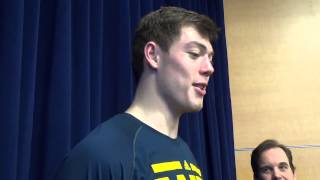 Ricky Doyle discusses alley oop play as Michigan beats Gophers