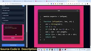 Build Syntax Highlighter Source Code Screenshot Tool in Browser Using JavaScript HTML CSS Project