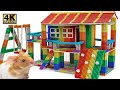 DIY - How To Build Playhouse for Hamster From Magnetic Balls (Satisfying) | Magnet World Series