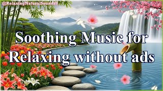 Soothing music for relaxing without ads, Bamboo water fountain for Sleep and Stress relief #relax 12