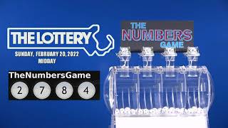 Midday Numbers Game Drawing: Sunday, February 20, 2022
