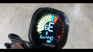 Boss TU-05 Clip-on Tuner: Not working properly, In guitar mode !