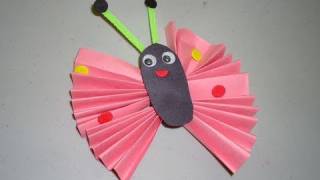 Episodio #569- Cómo hacer una mariposa con papel de construccion - manualidadesconninos