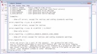 Beginner PHP Tutorial - 14 - More on Error Reporting