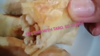 TARO SPRING ROLL/ SIMPLE \u0026 EASY WAY #simplefood #springrolls #taro #fingerfoods #simplerecipe