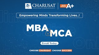 CHARUSAT's Online MBA & MCA Programs | Flexible & Career-Focused