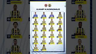 Fenerbahçe'nin Spartak Trnava maçı kadrosu açıklandı #fenerbahce