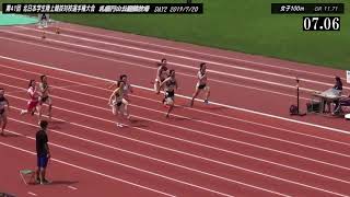 2019北日本インカレ 女子100m予選～決勝