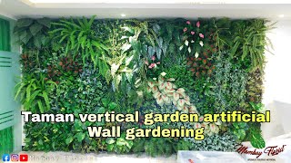 Tanaman artificial vertical garden | Wall gardening