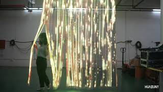 Huasuny 2021 Beatiful Transparent LED Screen Crystal LED Curtain