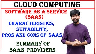 software as a service, characteristics, suitability, pros, cons of saas, summary of saas providers