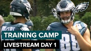 LIVE at Eagles 2018 Training Camp | Day 1 w/ Carson Wentz, Dallas Goedert & More