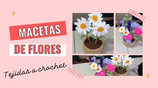 Canastas de flores a crochet #crochet #crocheting #lovecrochet