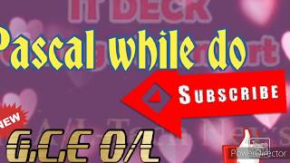 While do structure in pascal language