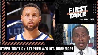 Stephen A. STILL isn’t putting Steph Curry on his NBA Mount Rushmore 👀 | First Take
