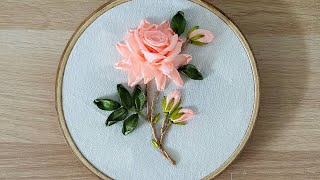 Flower Ribbon Embroidery Easy to Follow