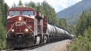 Hyballing w/ K5HL Horn!!! Canadian Pacific Mixed (CP 201) West at Castle Mountain, Banff, Alberta