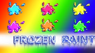 How to make RAINBOW FROZEN PAINT | Painting with FROZEN COLORS |Easy tutorial| Satisfying video| DIY