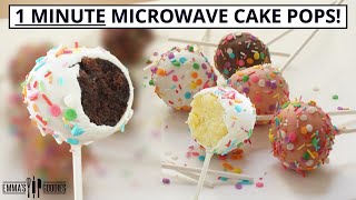 1 Minute Microwave CAKE POPS! The EASIEST way to make Cake Pops !