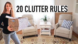 How to STAY CLUTTER-FREE - 20 Clutter-Free Rules That Really Work!