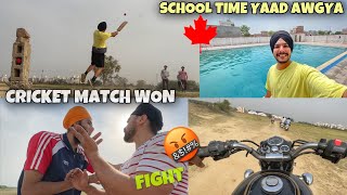 Cricket Match Jit Gye te Ladai Hogyi 😱 Bunk Marke School ton Ayonde c Ess Swimming Pool