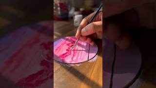 CD Painting 1 Natural acrylic painting #satisfying #acrylicpainting #gouache