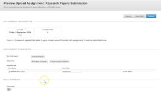 Blackboard Assignment Tool - Submitting Multiple Documents