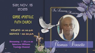 Thomas Dorsette Funeral