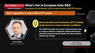 Julius Denafas: Demonstration and evaluation of PV module performance in various climate conditions