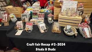 Craft fair #2 RECAP- Studs and Duds- 2024 #craftfair #craftfairideas #craftevent