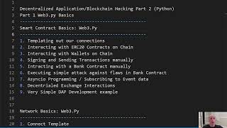 Web3 Hacking in Python Section1 - 0x01 Web3 Python Basics Table of Contents (OLD, WAS UPDATED  )